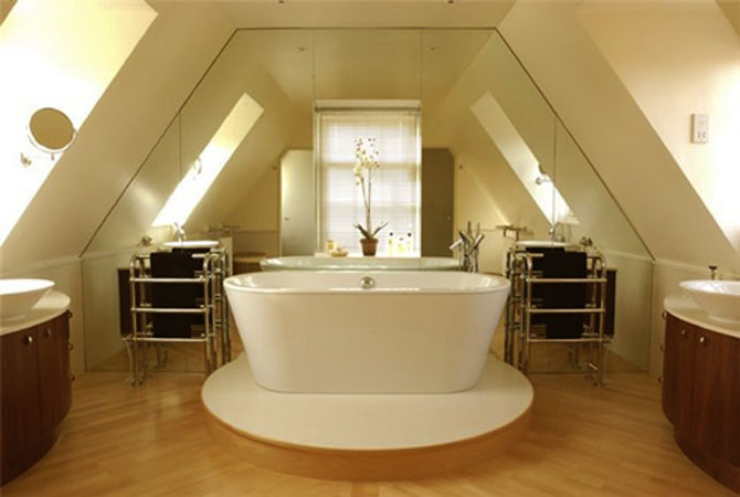 дизайн ванной комнаты в стиле греческих купален