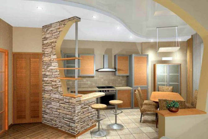 деревянный дом интерьер кухня