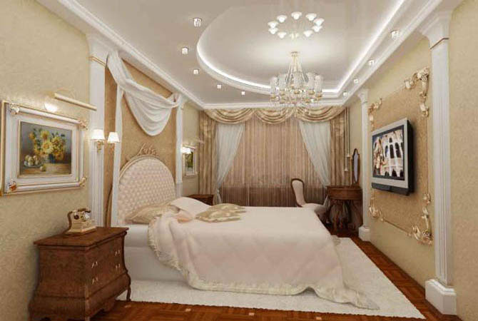 дизайн спальни-гостинной в однокомнатной