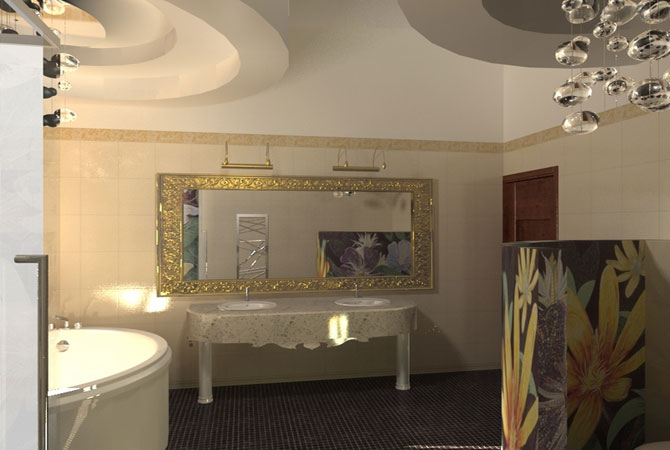 фотогалерея современного дизайна ванной комнаты